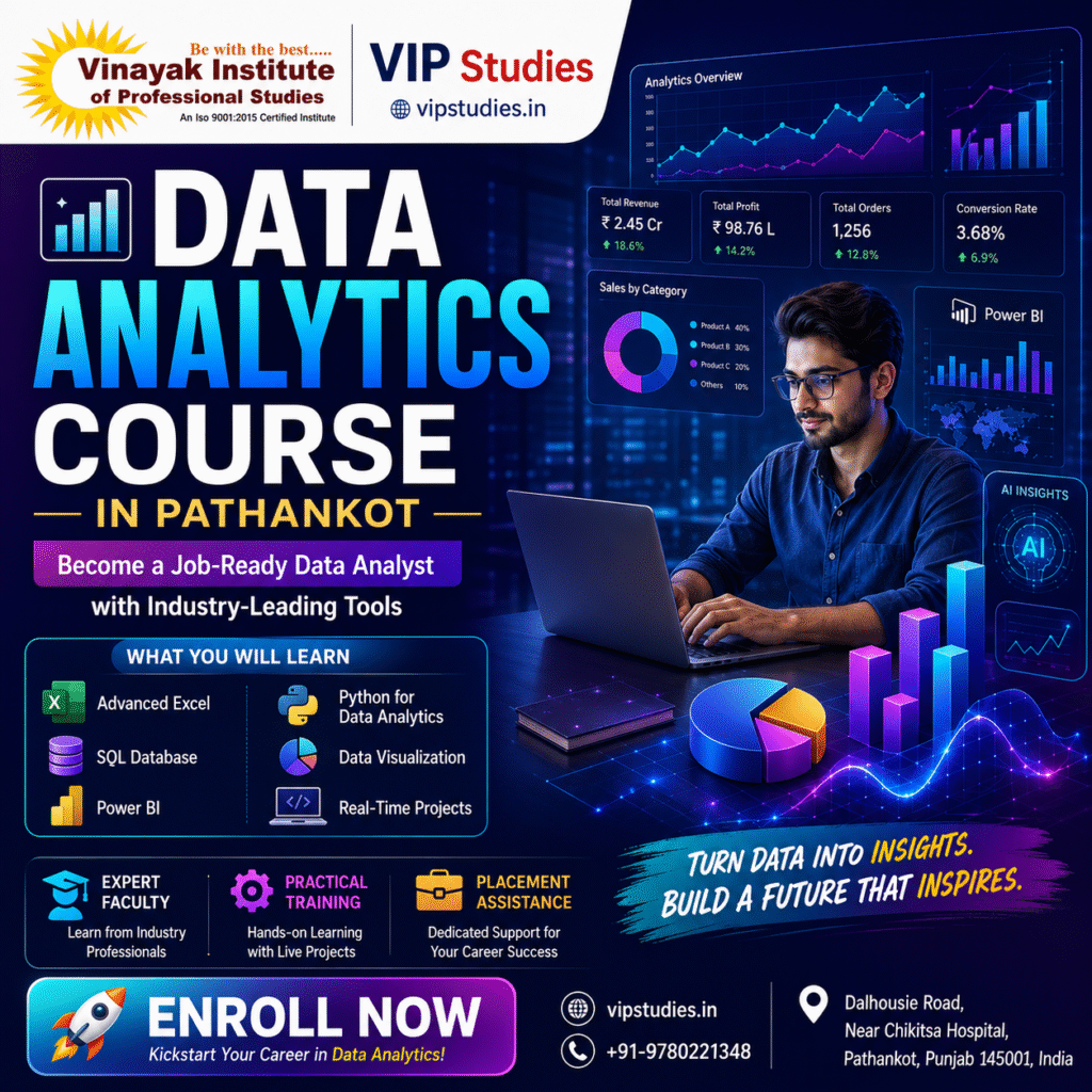 Data Analytics Training in Pathankot – Become a Job-Ready Data Analyst